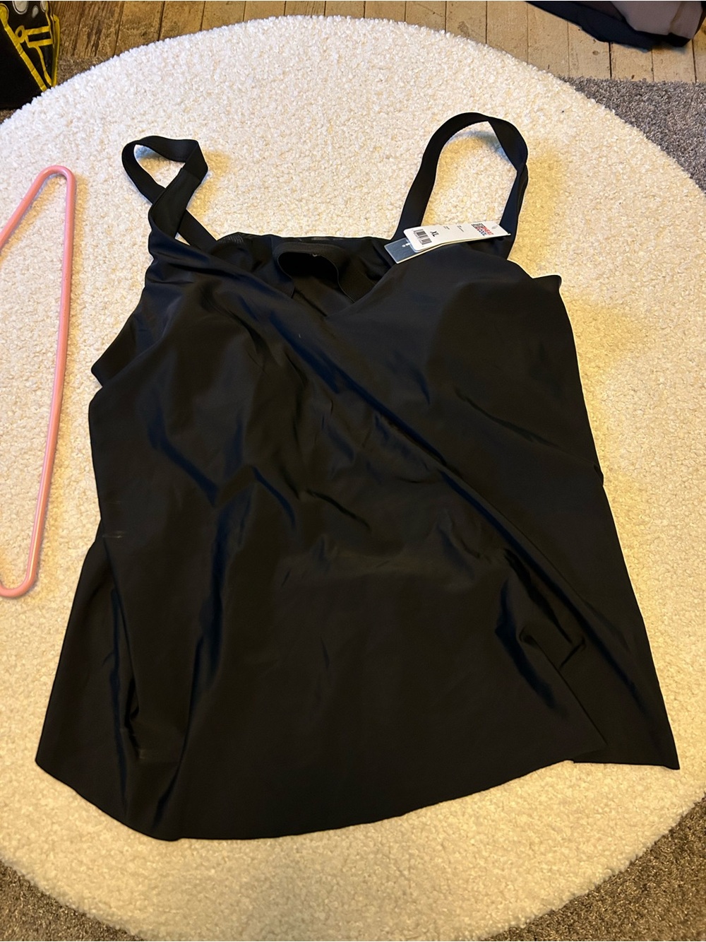 Women's Black athletic  Tank Top with Adjustable Straps